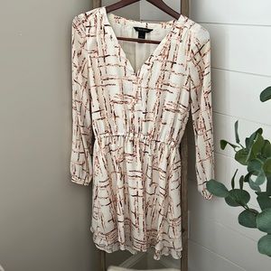 White House | Black Market dress cinched waist, long sleeve, above knee